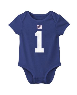 Baby Boys and Girls Malik Nabers Royal New York Giants Player Name Number Bodysuit