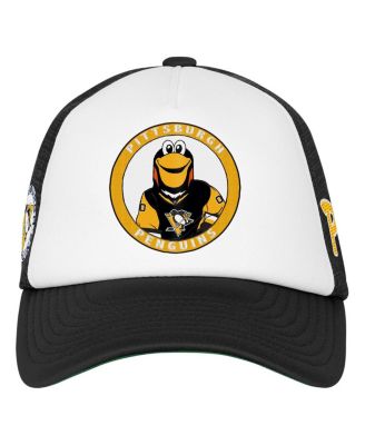 Big Boys and Girls White Pittsburgh Penguins Mascot Adjustable Trucker Hat