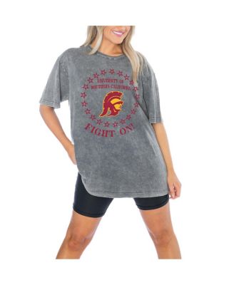 Gameday Couture - Women's Charcoal USC Trojans On Point Oversized T-Shirt