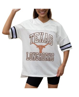 Women's White Texas Longhorns Iconic Oversized Fashion Jersey