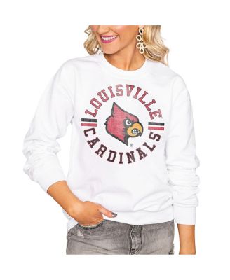 Gameday Couture - Women's White Louisville Cardinals Oversized Days Perfect Crew Sweatshirt