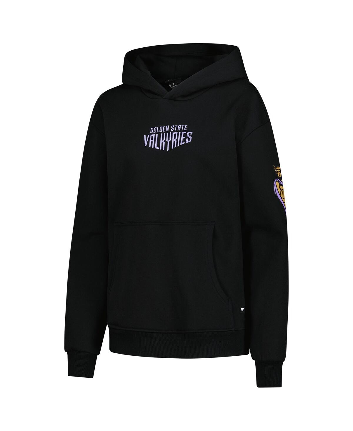The Wild Collective Black Golden State Valkyries Icon Fleece Pullover Hoodie In Black