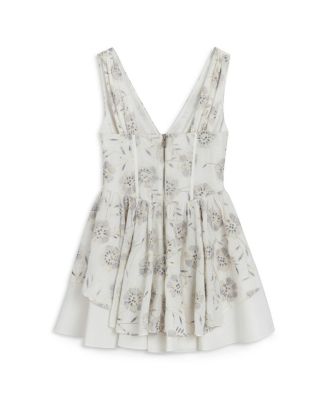 Women's Corset Look Broderie Mini Dress