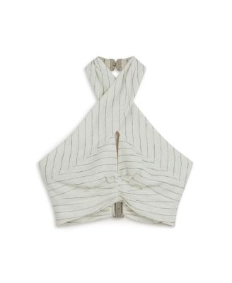 Women's Halter Neck Blouse with Tie Detail