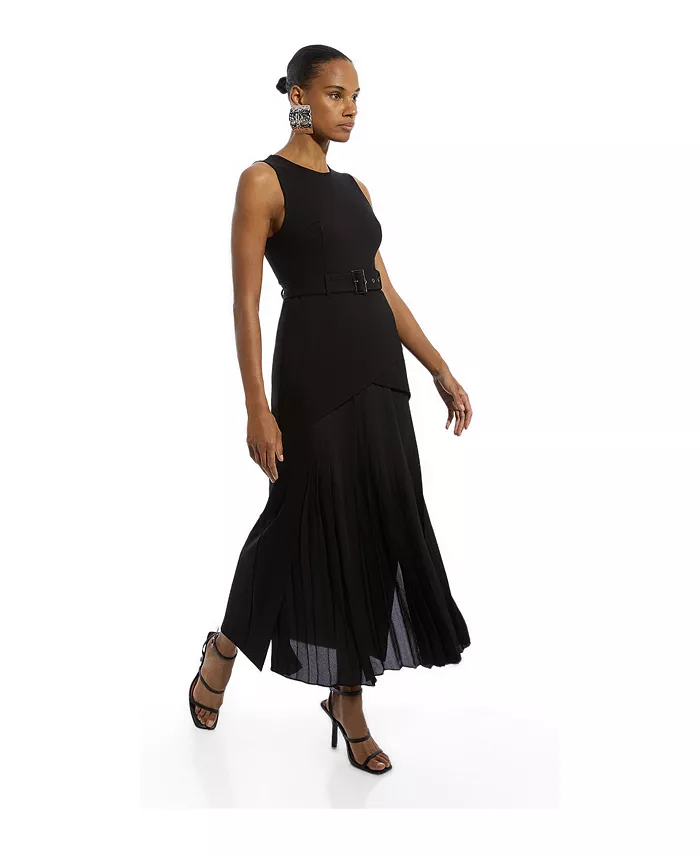 Women's Jersey Pleated Maxi Dress - thumbnail 2