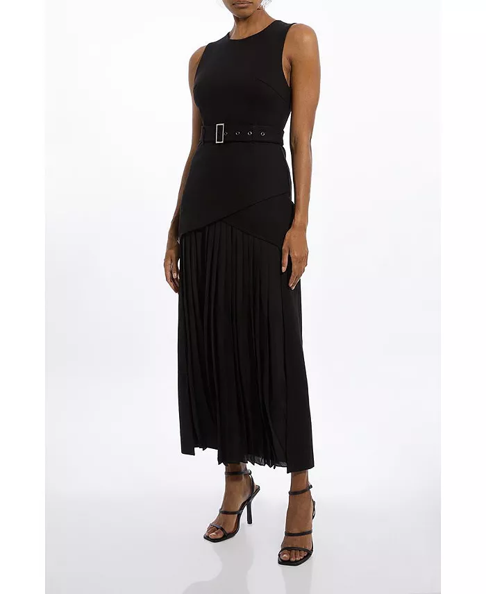 Women's Jersey Pleated Maxi Dress - thumbnail 7