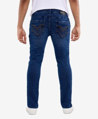 Men's Slim Fit Silicone Back Pocket Jeans