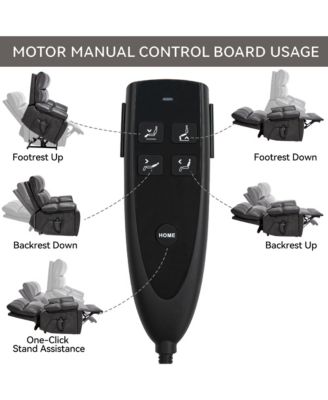 Massage Dual Motor Infinite Position Recliners Electric Lift Chair with Cup Holders and Power-Remote