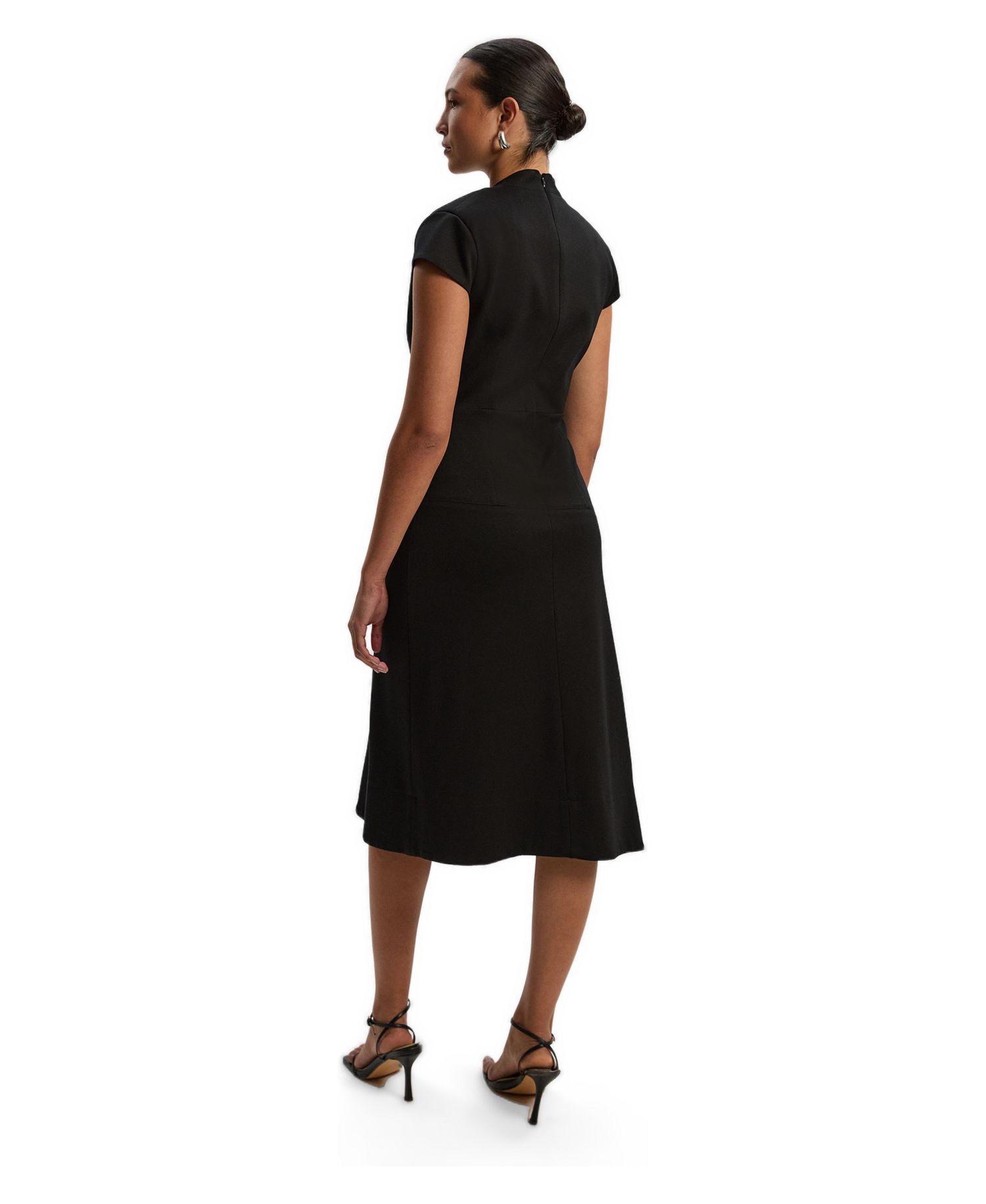 Women's Asymmetric Front Tailored Midi Dress