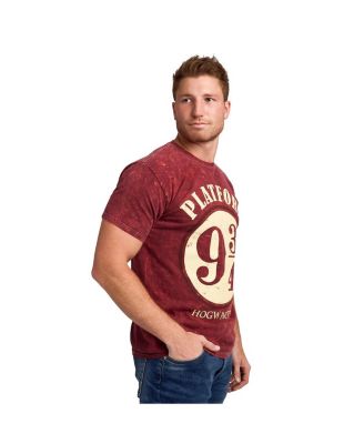 Men's Platform 9 ¾ Maroon Mineral Wash Crew Neck Short Sleeve