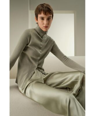 Slim Fit Silk Cashmere Sweater