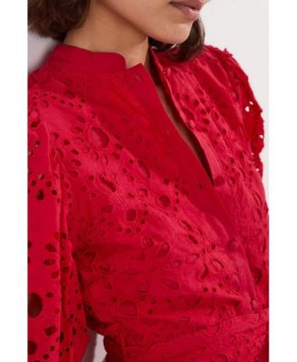 Women's Woven Tie Waist Mini Dress