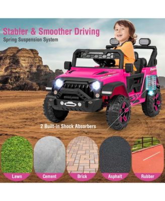 12V Kids Ride On Truck with 212V Motors Spring Suspension & Remote Control