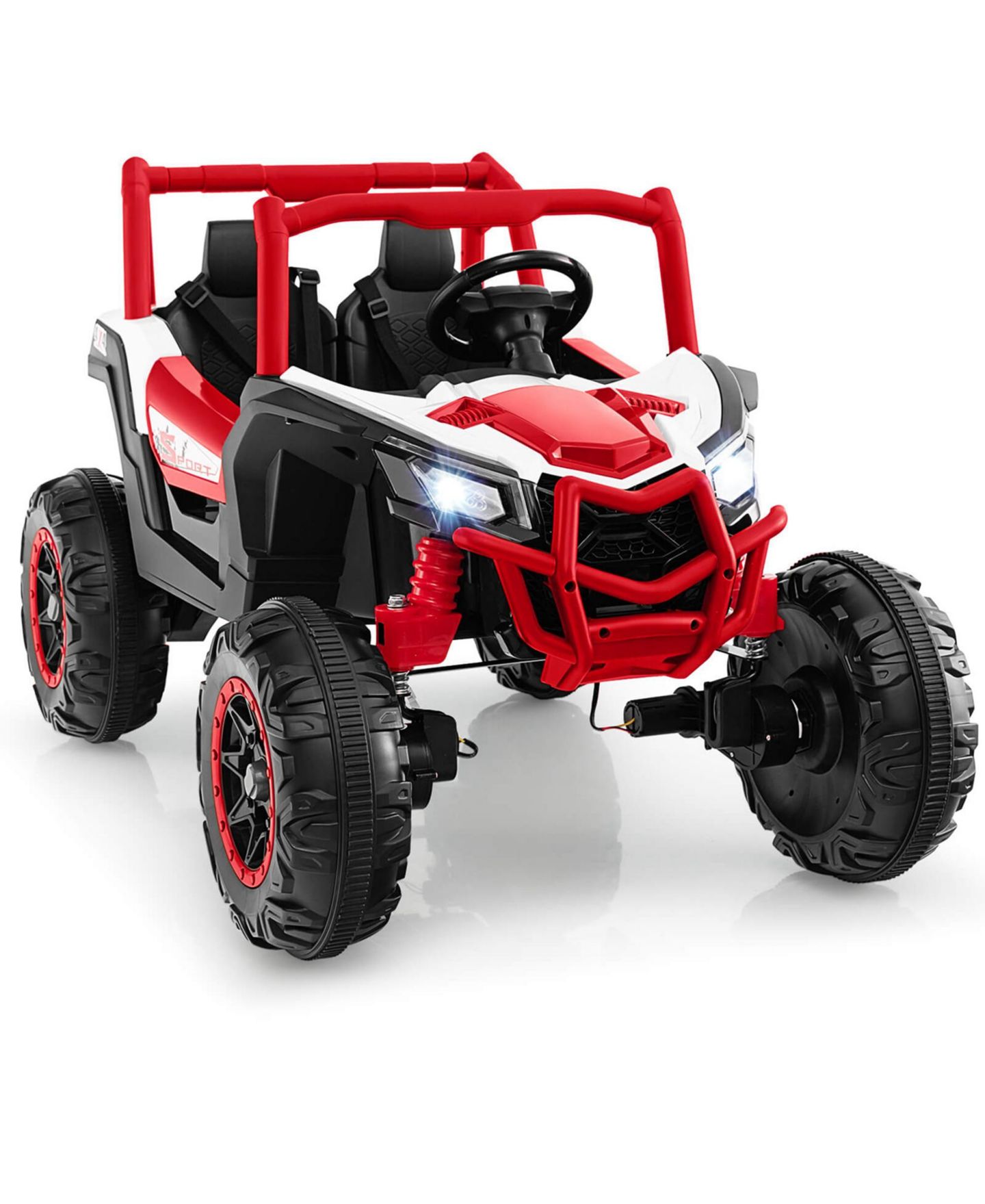 Детская игрушка Costway 24V Kids 2-Seater Remote Control Ride-On UTV, от 3 лет, цвет: Красный — фото 2