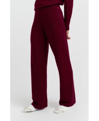 Women's Wool & Cashmere Wide Leg Track Pant