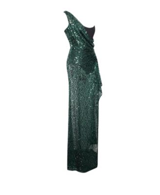 Women's Umme Sequin Emerald Green Gown