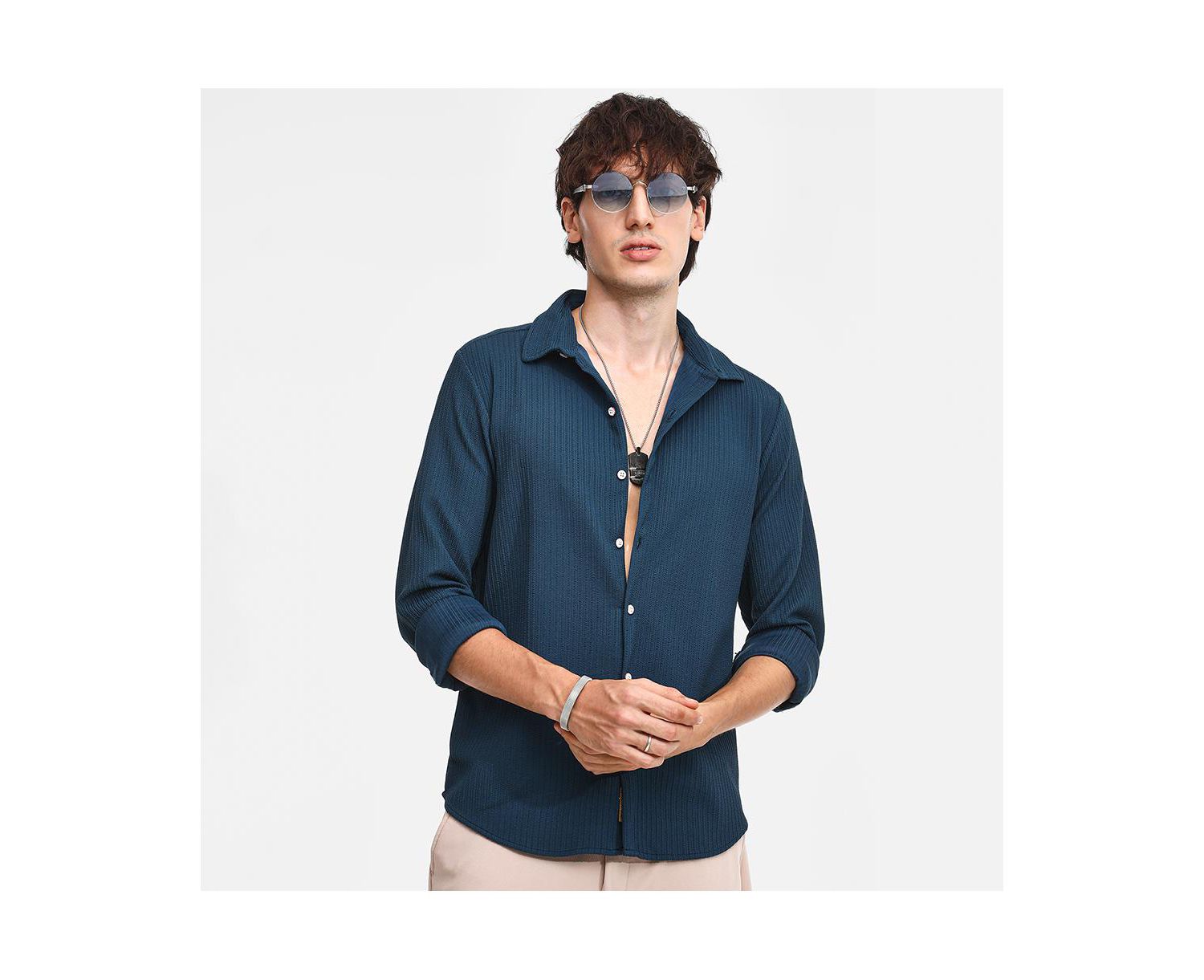 Men's Stripe-Creased Shirt