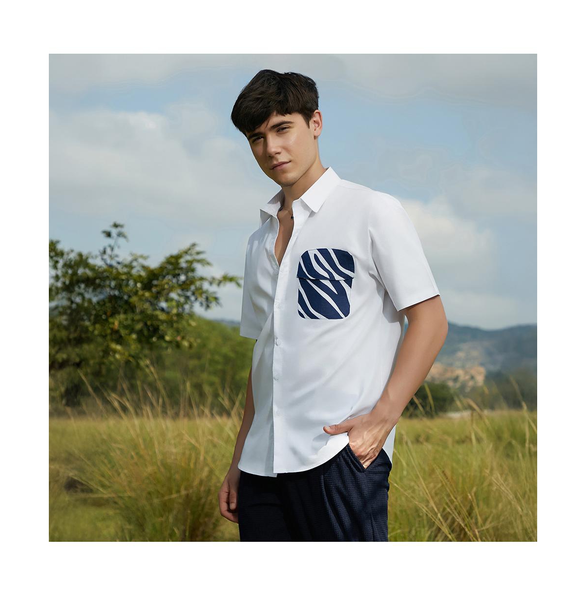 Campus Sutra Men's Zebra-Block Shirt