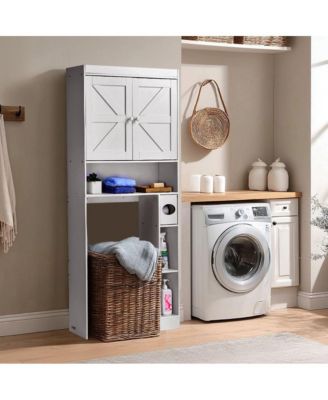 Over-Toilet Storage Cabinet with Adjustable Shelf for Bathroom Organization