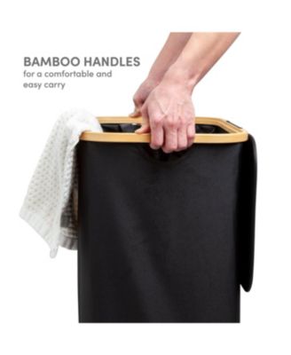 Single Hamper with Dual Sections