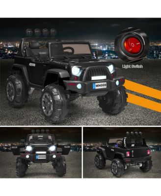 12V Kids Ride On Truck RC Car w/ LED Lights Music Trunk