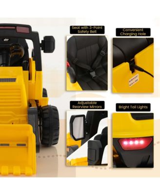 12V Kids Ride On Construction Tractor with Horn & Music & Tail LED Lights