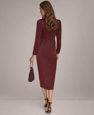 Women's Ruched Midi Dress