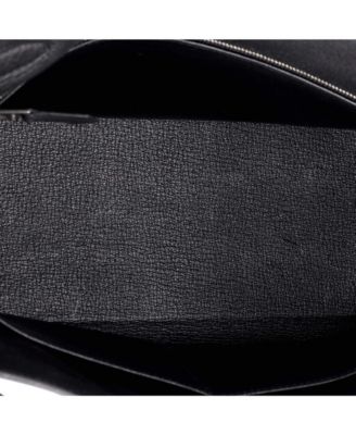 Kelly 28 Handbag Black Togo with Palladium Hardware