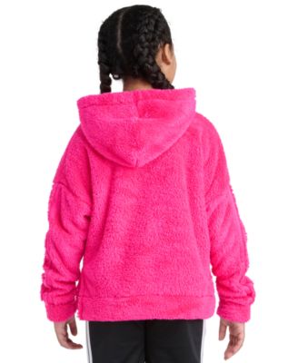Big Girls' S-XL Long Sleeve 3-Stripes Fleece Pullover Hoodie