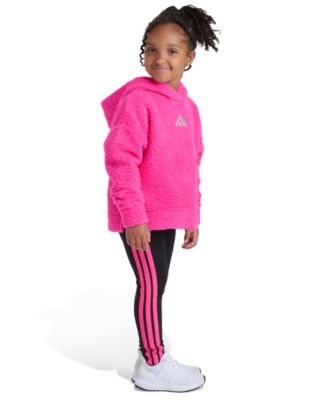 Toddler and Little Girls' 2T-7 Fleece Hoodie and Leggings, 2-Piece Set
