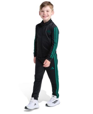 Toddler and Little Boys' 2T-7 Long Sleeve, Three Stripes Jacket and Jogger Pant, 2-Piece Set