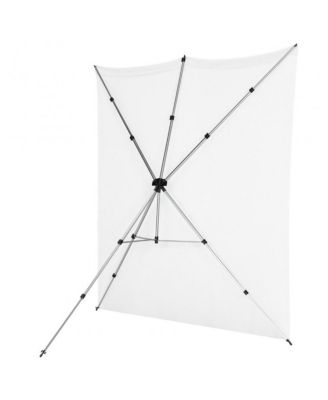 8x8' X-Drop Pro Wrinkle-Resistant Backdrop Kit with Stand, High-Key White
