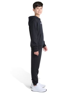 Big Boys' 8-20 Long Sleeve Pullover Hoodie and Joggers Essential Small Logo Fleece, 2-Piece Set