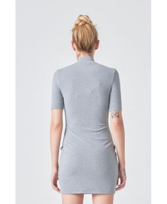 Women's Soft Mock Neck Mini Dress