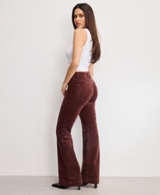 Women's Good Legs Flare Corduroy Mid-Rise Pants, Regular & Plus Size