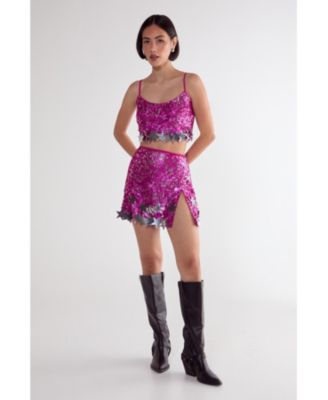 Limited Embellished Star Trim Mini Skirt