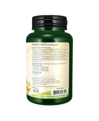 UC-II Advanced Joint Mobility Chewable Tablets for Dogs & Cats, 60 Tabs