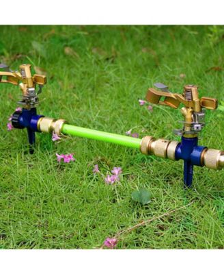 Brass Impact Sprinkler Adjustable Pattern Watering Sprinklers 3-Pack