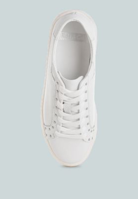 Rag and Co Womens Strider Studs Embellished Chunky Sneakers