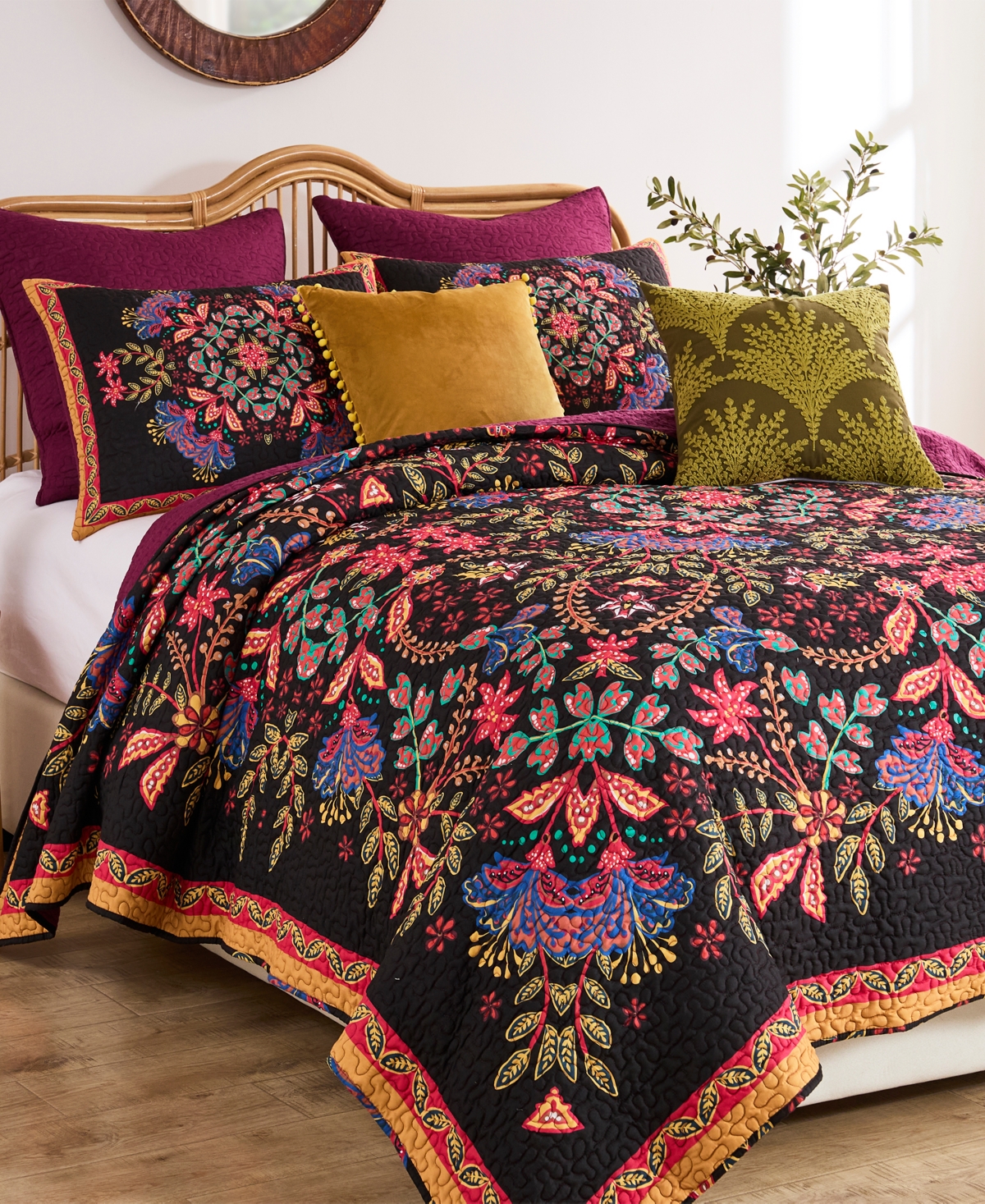 Greenland Home Fashions Jessa Vintage Boho 3-Pc. Quilt Set