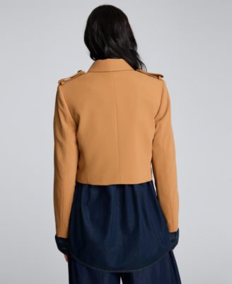 Women's Twill Cropped Military Jacket