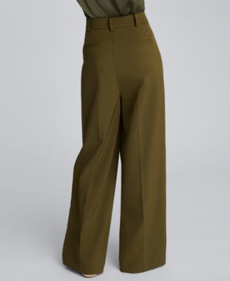 Women's High-Rise Pleat Detail Pants