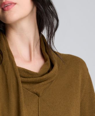 Women's Long Sleeve Scarf Sweater