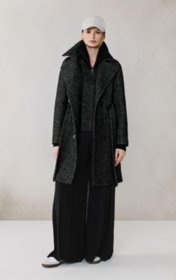 Women's Fabianne-H Wool Trench Coat with Bib