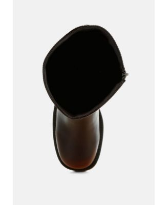 Womens Soora Block Heel Calf Boots