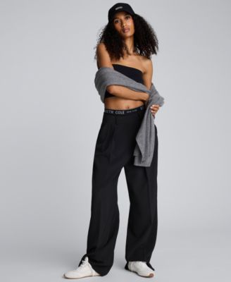 Women's High-Rise Pleat Detail Pants