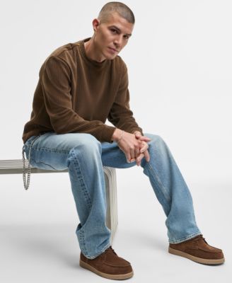 Men's Relaxed-Fit French Ribbed Sweater, Macy's Exclusive