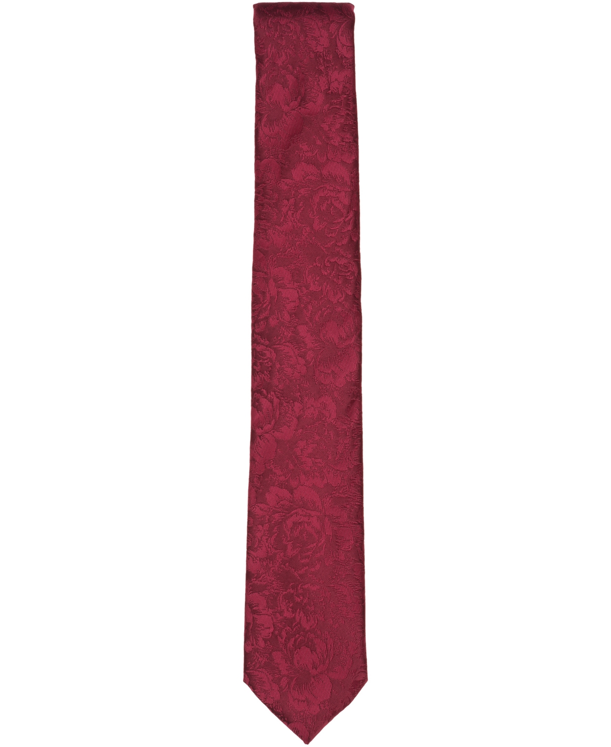 Bar Iii Men's Kingston Tonal Floral Tie, Macy's Exclusive In Burgundy