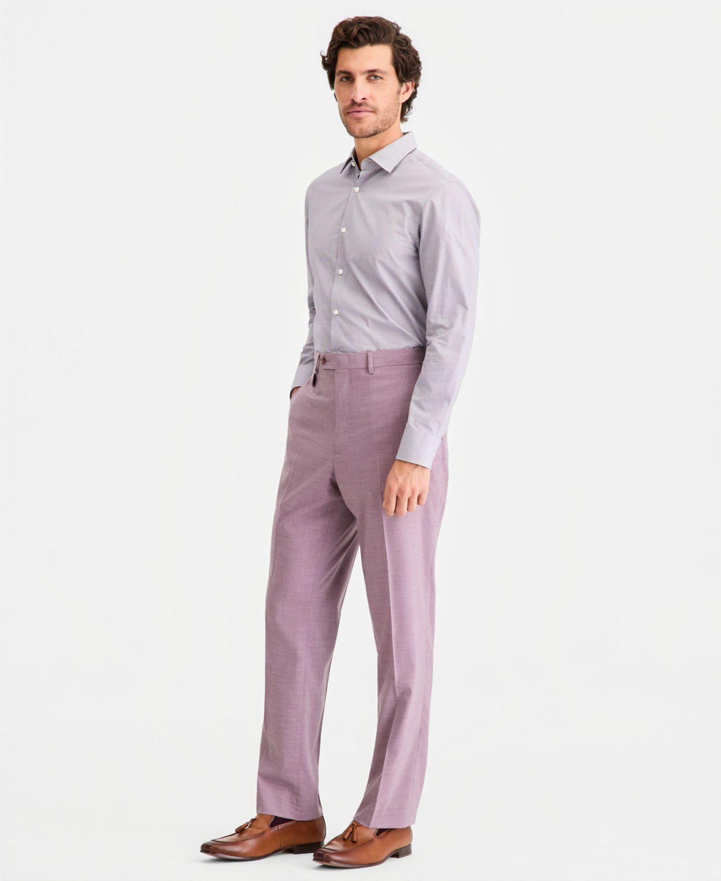 Мужские брюки Tayion Collection Classic-Fit Suit Separate, цвет: Коралловый — фото 2