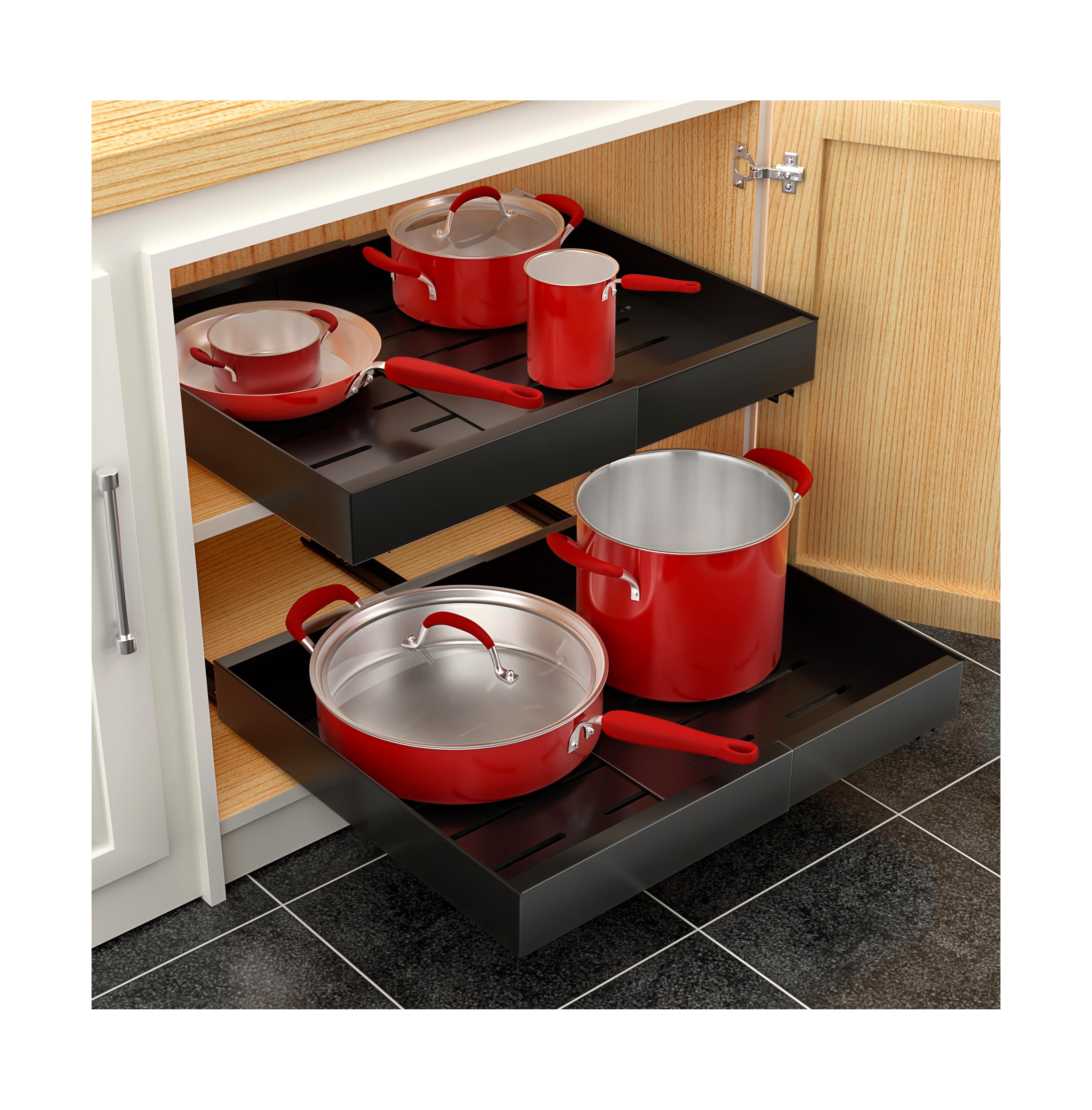 Sorbus 2 Pack Pull-Out Sliding Storage Rack for Kitchen & Bathroom